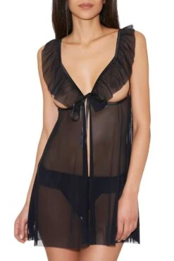 Aubade Boîte à Désir Untie Me Babydoll & Thong 11 Aubade Boîte à Désir Untie Me Babydoll & Thong -Fashion Lingerie Store Aubade Boite a Desir Babydoll P043 Front