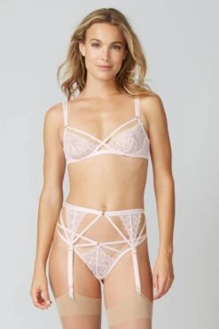 Karina Underwire Bra In Slipper, Size M (UK 10-12) 13 Karina Underwire Bra In Slipper, Size M (UK 10-12) -Fashion Lingerie Store Journelle karina slipper bra 5