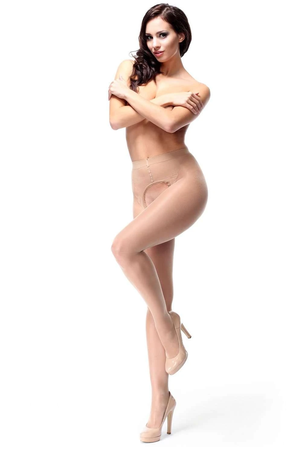 Open Crotch Tights Nude 20 Denier 5 Open Crotch Tights Nude 20 Denier - Image 3