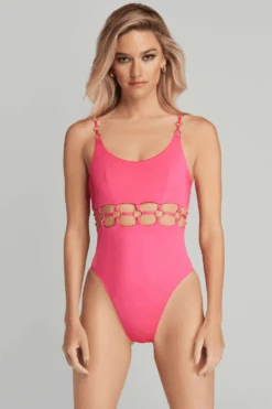 AGENT PROVOCATEUR Ashia Swimsuit Pink, Size 2 (UK 8)