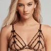 AGENT PROVOCATEUR Blair Plunge Underwired Bra, Size UK 32D 2 AGENT PROVOCATEUR Blair Plunge Underwired Bra, Size UK 32D -Fashion Lingerie Store agent provocateur blair underwired bra black leopard 1