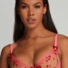 AGENT PROVOCATEUR Cupid Plunge Underwired Bra 2 AGENT PROVOCATEUR Cupid Plunge Underwired Bra -Fashion Lingerie Store agent provocateur cupid plunge underwired bra pink red 1