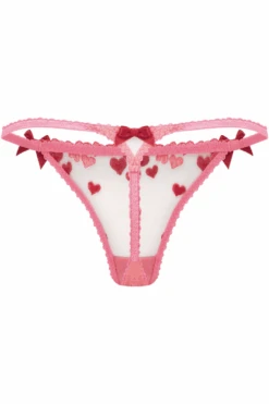 AGENT PROVOCATEUR Cupid Thong 11 AGENT PROVOCATEUR Cupid Thong -Fashion Lingerie Store agent provocateur cupid thong pink red ghost back