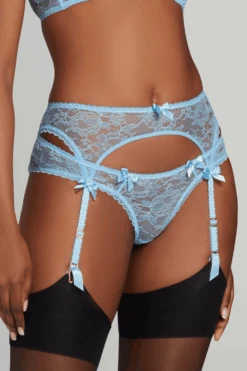 AGENT PROVOCATEUR Hinda Suspender Blue, Size 2 (UK 8) 12 AGENT PROVOCATEUR Hinda Suspender Blue, Size 2 (UK 8) -Fashion Lingerie Store agent provocateur hinda suspender blue 1