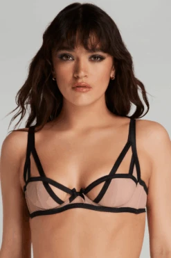 AGENT PROVOCATEUR Joan Underwired Balconette Bra Mink