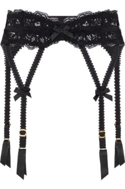 AGENT PROVOCATEUR Lacy Suspender, Size 5 (UK 14) 8 AGENT PROVOCATEUR Lacy Suspender, Size 5 (UK 14) -Fashion Lingerie Store agent provocateur lacy suspender black ghost front