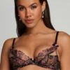 AGENT PROVOCATEUR Leisha Plunge Underwire Bra, Size UK 32D 2 AGENT PROVOCATEUR Leisha Plunge Underwire Bra, Size UK 32D -Fashion Lingerie Store agent provocateur leisha bra black multi 1