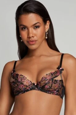 AGENT PROVOCATEUR Leisha Plunge Underwire Bra, Size UK 32D