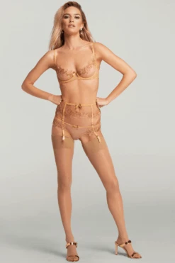 AGENT PROVOCATEUR Lindie Demi Cup Plunge Bra Gold 13 AGENT PROVOCATEUR Lindie Demi Cup Plunge Bra Gold -Fashion Lingerie Store agent provocateur lindie bra gold sand 4