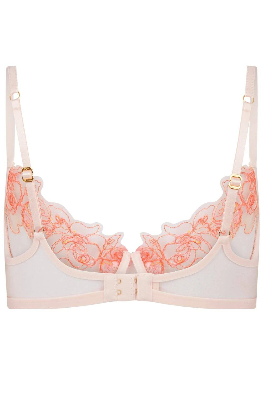 AGENT PROVOCATEUR Lindie Demi Cup Plunge Bra Baby Pink, Size UK 32DD 6 AGENT PROVOCATEUR Lindie Demi Cup Plunge Bra Baby Pink, Size UK 32DD - Image 4
