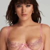 AGENT PROVOCATEUR Lindie Demi Cup Plunge Bra Dusky Pink, Size UK 32C