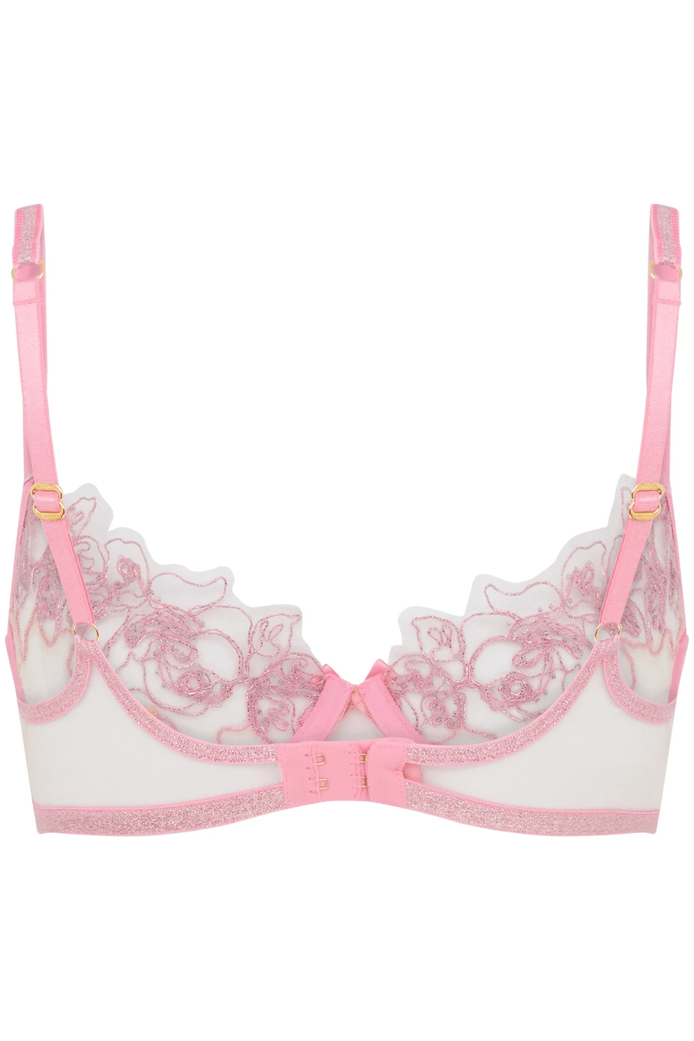 AGENT PROVOCATEUR Lindie Demi Cup Plunge Bra Dusky Pink, Size UK 32C 6 AGENT PROVOCATEUR Lindie Demi Cup Plunge Bra Dusky Pink, Size UK 32C - Image 4