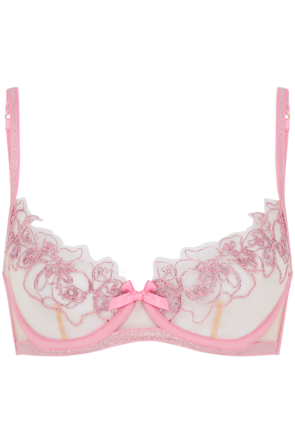 AGENT PROVOCATEUR Lindie Demi Cup Plunge Bra Dusky Pink, Size UK 32C 4 AGENT PROVOCATEUR Lindie Demi Cup Plunge Bra Dusky Pink, Size UK 32C - Image 2