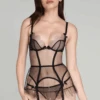 AGENT PROVOCATEUR Lorna Black Basque 2 AGENT PROVOCATEUR Lorna Black Basque -Fashion Lingerie Store agent provocateur lorna basque black pink 1