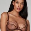 AGENT PROVOCATEUR Lorna Plunge Bra In Chestnut