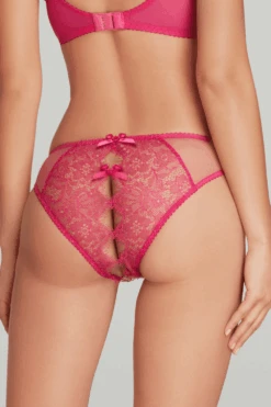 Fashion Lingerie Store 50 AGENT PROVOCATEUR Lorna Lace Ouvert Fuchsia, Size 2 (UK 8)