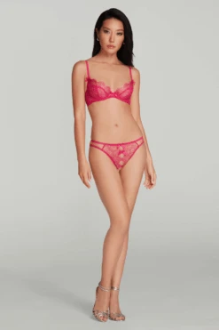 AGENT PROVOCATEUR Lorna Lace Ouvert Fuchsia, Size 2 (UK 8) -Fashion Lingerie Store agent provocateur lorna lace ouvert fuchsia 5