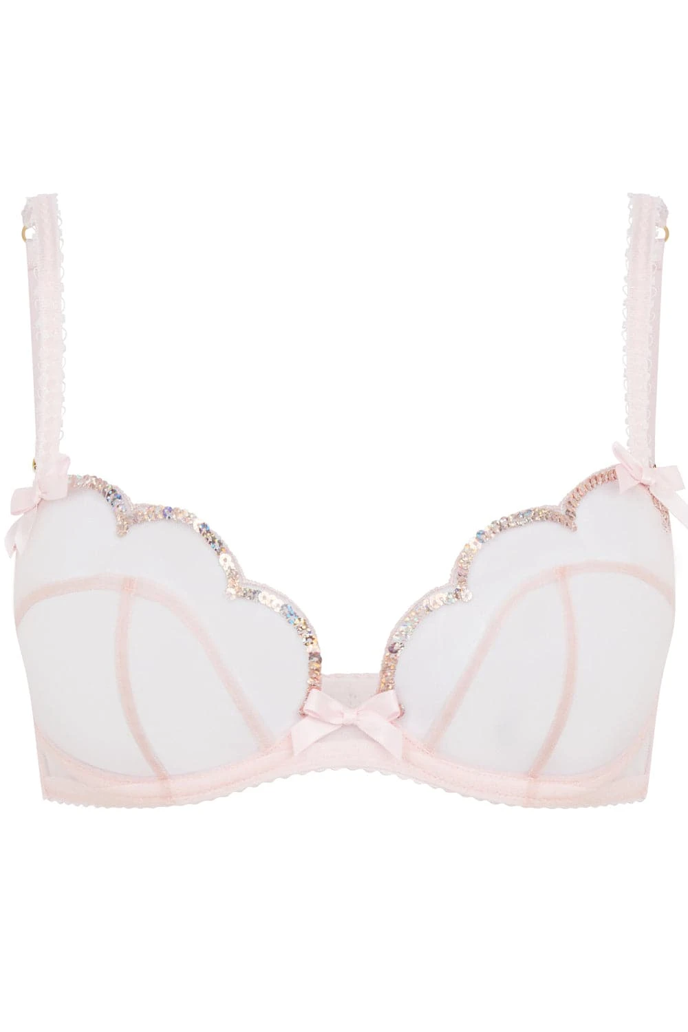 AGENT PROVOCATEUR Lorna Party Plunge Bra Pink, Size 36B 4 AGENT PROVOCATEUR Lorna Party Plunge Bra Pink, Size 36B - Image 2