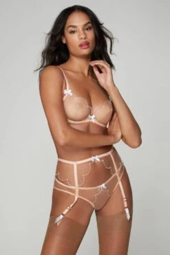 AGENT PROVOCATEUR Lorna Suspender In Sand