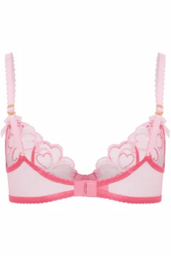 AGENT PROVOCATEUR Maysie Plunge Underwired Bra -Fashion Lingerie Store agent provocateur maysie plunge underwired bra fuchsia baby pink ghost back