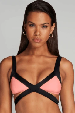 AGENT PROVOCATEUR Mazzy Bikini Top, Size 2 (UK 8)