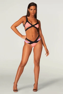 AGENT PROVOCATEUR Mazzy Bikini Top, Size 2 (UK 8) -Fashion Lingerie Store agent provocateur mazzy bikini top black coral lilac 5