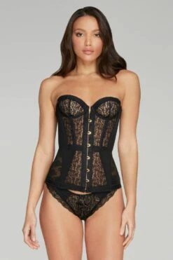 AGENT PROVOCATEUR Mercy Lace Corset In Black 13 AGENT PROVOCATEUR Mercy Lace Corset In Black -Fashion Lingerie Store agent provocateur mercy corset 103954 1