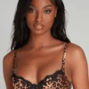 AGENT PROVOCATEUR Molly Leopard Plunge Bra -Fashion Lingerie Store agent provocateur molly plunge underwired bra 110429 2023 1