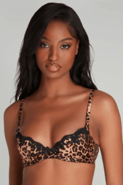 AGENT PROVOCATEUR Molly Leopard Plunge Bra