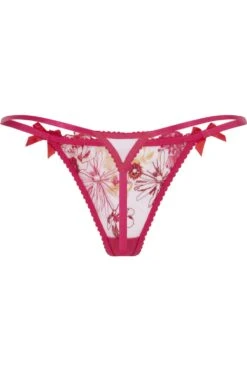 AGENT PROVOCATEUR Zuri Thong 10 AGENT PROVOCATEUR Zuri Thong -Fashion Lingerie Store agent provocateur zuri thong fuchsia red gold ghost back
