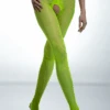 Crotchless Lace Top Tights Fluo Yellow 30 Denier 1 Crotchless Lace Top Tights Fluo Yellow 30 Denier -Fashion Lingerie Store amour crotchless fluo yellow lace tights 30 denier 3