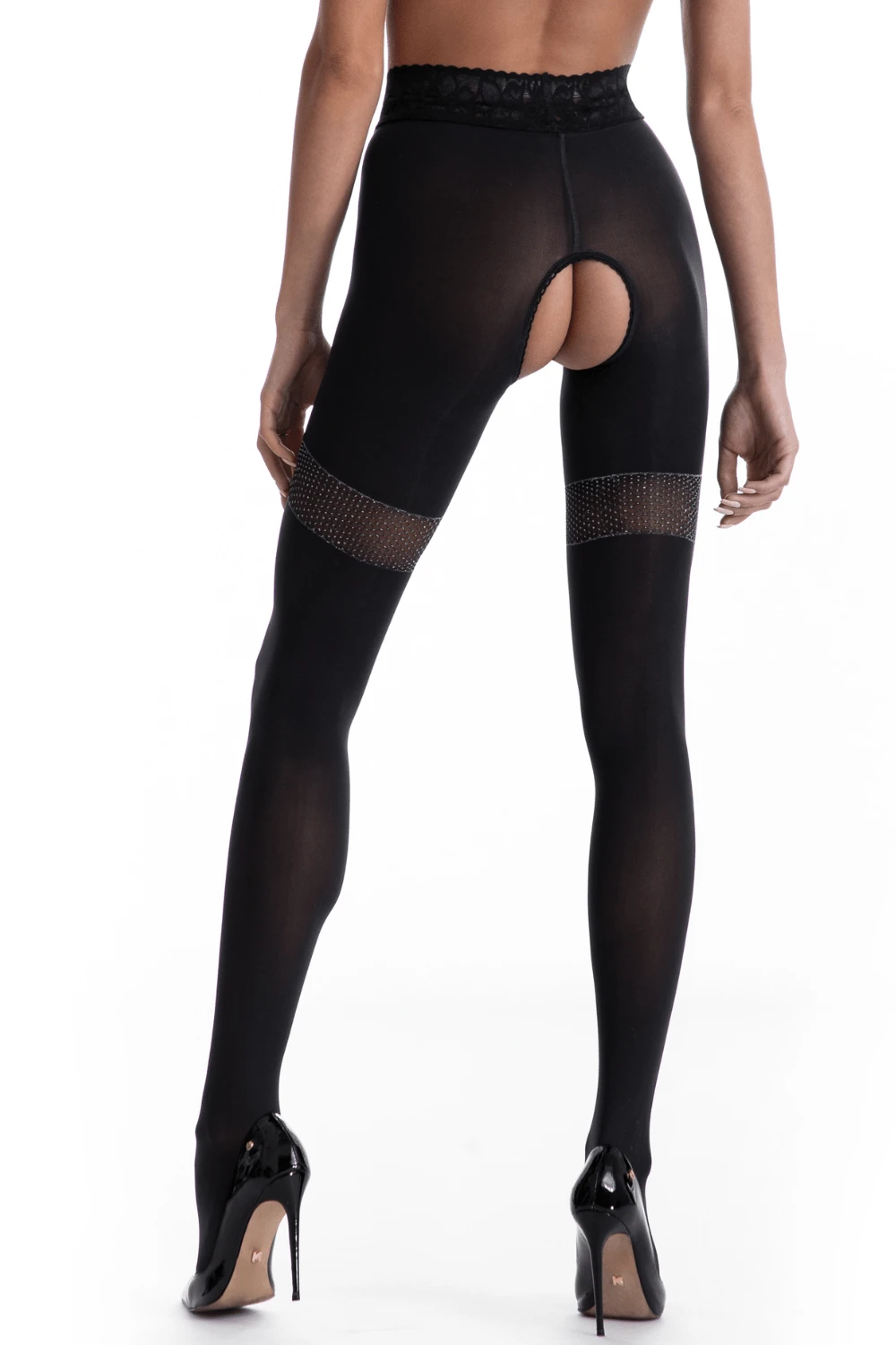 Glamour Crotchless Tights 80 Denier 4 Glamour Crotchless Tights 80 Denier - Image 2