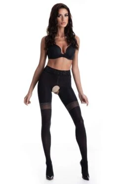 Glamour Crotchless Tights 80 Denier 9 Glamour Crotchless Tights 80 Denier -Fashion Lingerie Store amour glamour tights 2