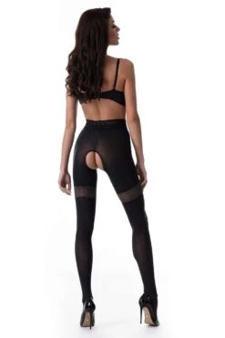 Glamour Crotchless Tights 80 Denier 10 Glamour Crotchless Tights 80 Denier -Fashion Lingerie Store amour glamour tights 3