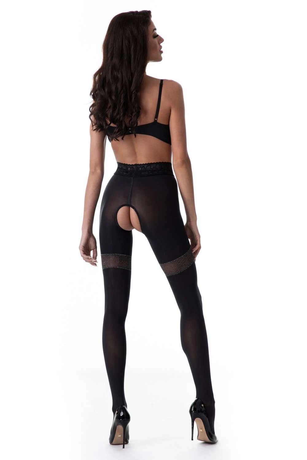 Glamour Crotchless Tights 80 Denier 6 Glamour Crotchless Tights 80 Denier - Image 4
