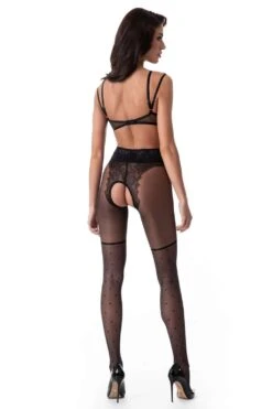 Lolita Crotchless Tights Black 30 Denier 9 Lolita Crotchless Tights Black 30 Denier -Fashion Lingerie Store amour lolita tights black 2