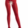 Nymph Open Crotch Tights Red 30 Denier