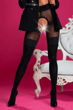 Secretary Crotchless Tights 30/60 Denier