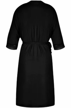 Simply Graphic Mid-Length Robe In Black 10 Simply Graphic Mid-Length Robe In Black -Fashion Lingerie Store antigel simply graphic black mid length robe ghost back