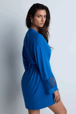 Aubade Lazy Days Kimono In Blue 10 Aubade Lazy Days Kimono In Blue -Fashion Lingerie Store aubade blue short kimono lazy days 2
