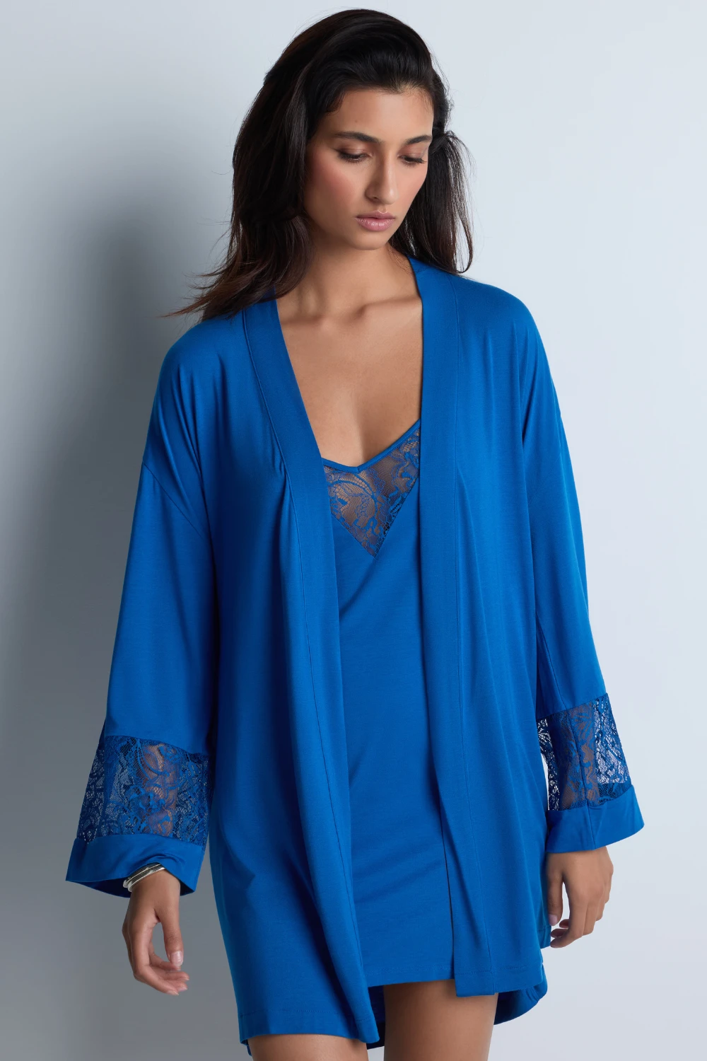 Aubade Lazy Days Kimono In Blue 6 Aubade Lazy Days Kimono In Blue - Image 4