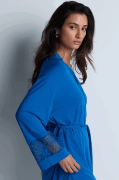 Aubade Lazy Days Kimono In Blue 13 Aubade Lazy Days Kimono In Blue -Fashion Lingerie Store aubade blue short kimono lazy days 5