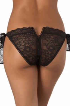 Aubade Boîte à Désir Openable Lace Brief 14 Aubade Boîte à Désir Openable Lace Brief -Fashion Lingerie Store aubade boites a desir openable brief black 1