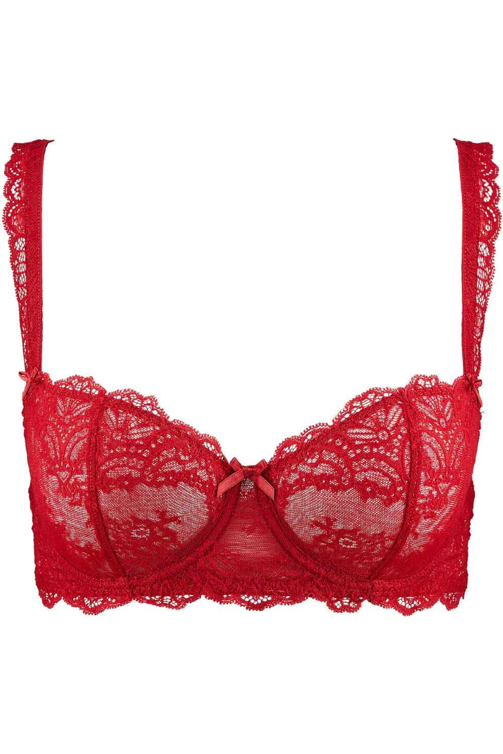 Aubade Danse Des Sens Red Lace Half Cup Bra 4 Aubade Danse Des Sens Red Lace Half Cup Bra - Image 2