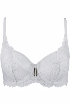 Aubade Flowermania Lace Full Cup Bra 10 Aubade Flowermania Lace Full Cup Bra -Fashion Lingerie Store aubade flowermania full cup bra white ghost front