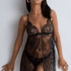 Aubade Histoire D’un Soir Lace Babydoll 2 Aubade Histoire D’un Soir Lace Babydoll -Fashion Lingerie Store aubade histoire d un soir babydoll black 1