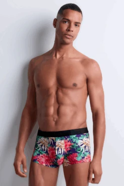 Aubade Homme Men's Cotton Modal Crazy Flowers Trunks