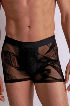 Aubade Homme Men's Waves Boxer 14 Aubade Homme Men's Waves Boxer -Fashion Lingerie Store aubade homme mens waves boxer black 01
