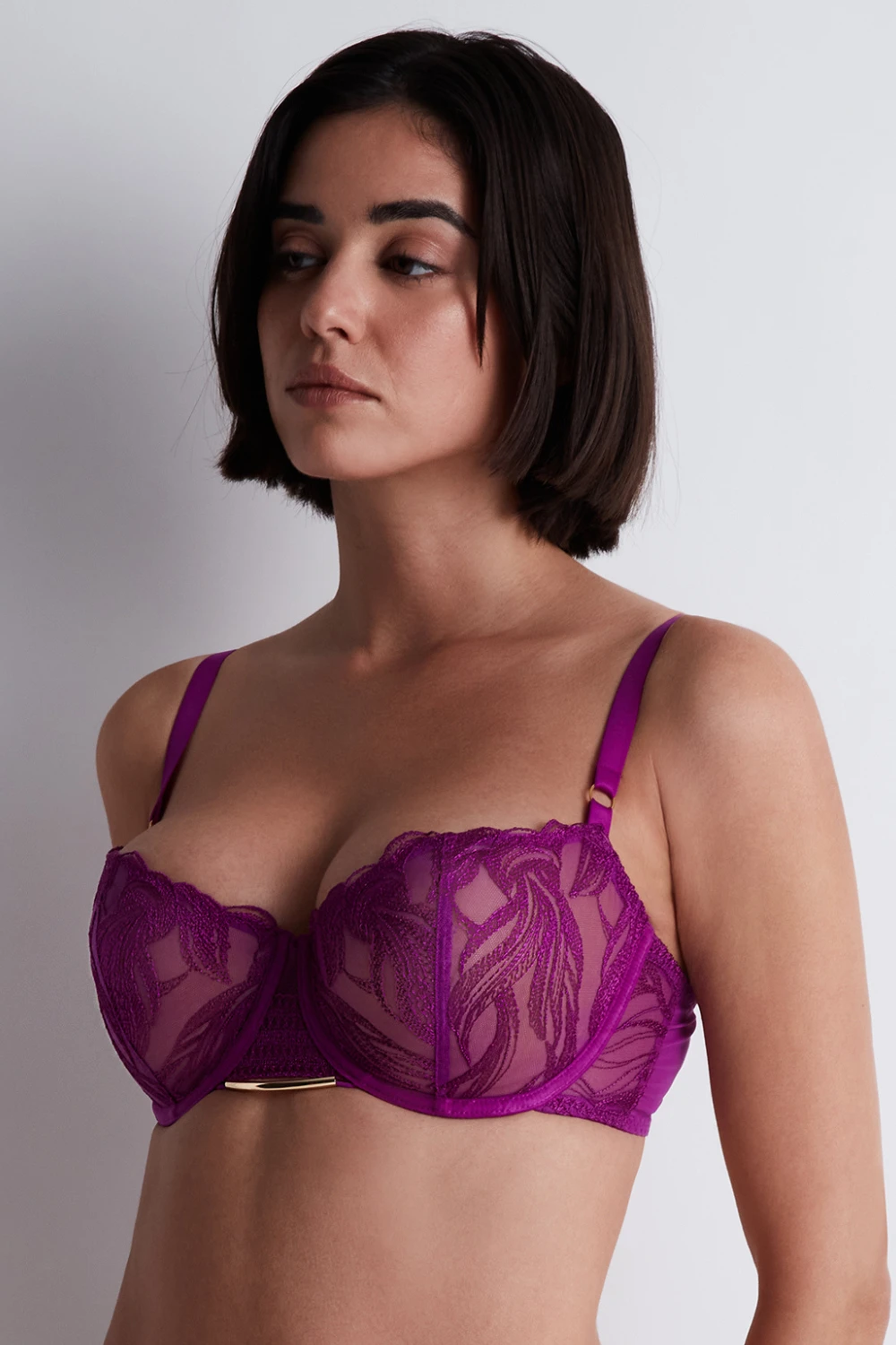 Aubade Into The Groove Half Cup Bra Pink 6 Aubade Into The Groove Half Cup Bra Pink - Image 4