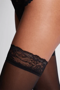 Les Bas D’Aubade Lace Top Hold Ups 30 Denier 14 Les Bas D’Aubade Lace Top Hold Ups 30 Denier -Fashion Lingerie Store aubade les bas d aubade hold ups black 2